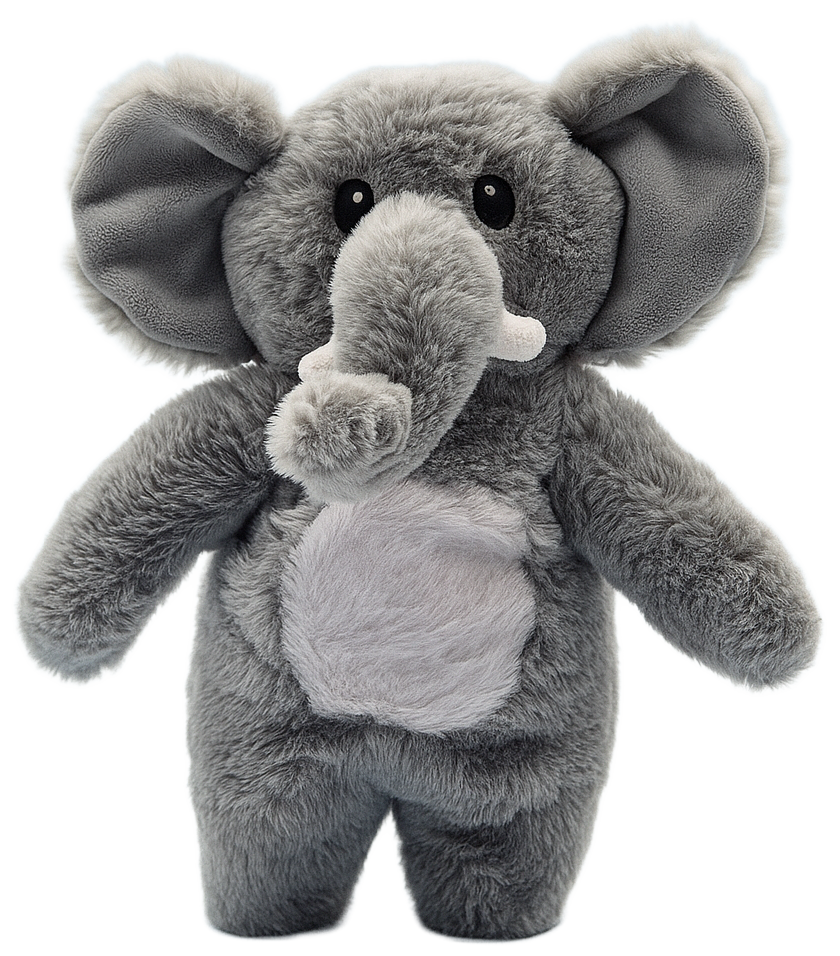 Jr. Nelly the Elephant - Flat Plush Elephant Toy for Soothing Snuggles | SnuggyBuggy